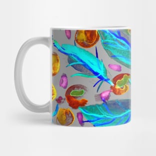 watercolor art  doodles  leaves Mug